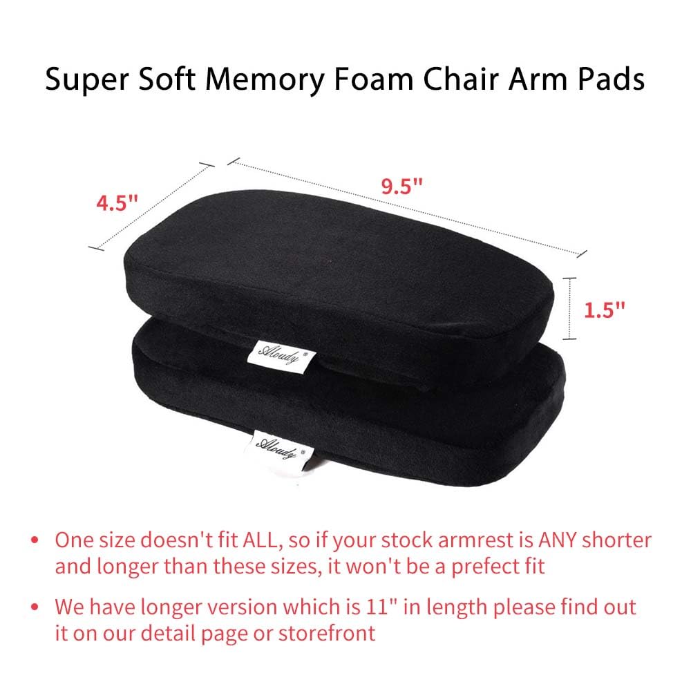 Perne ergonomice din spumă cu memorie pentru cotiere scaun birou/gaming Aloudy, set 2 bucăți