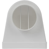 Racord cot 90 grade plat dreptunghiular 220x90 mm la țeavă rotundă Ø125 mm pentru ventilație