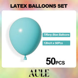 Baloane albe din latex pentru heliu 30 cm, set 50 bucăți – Alb