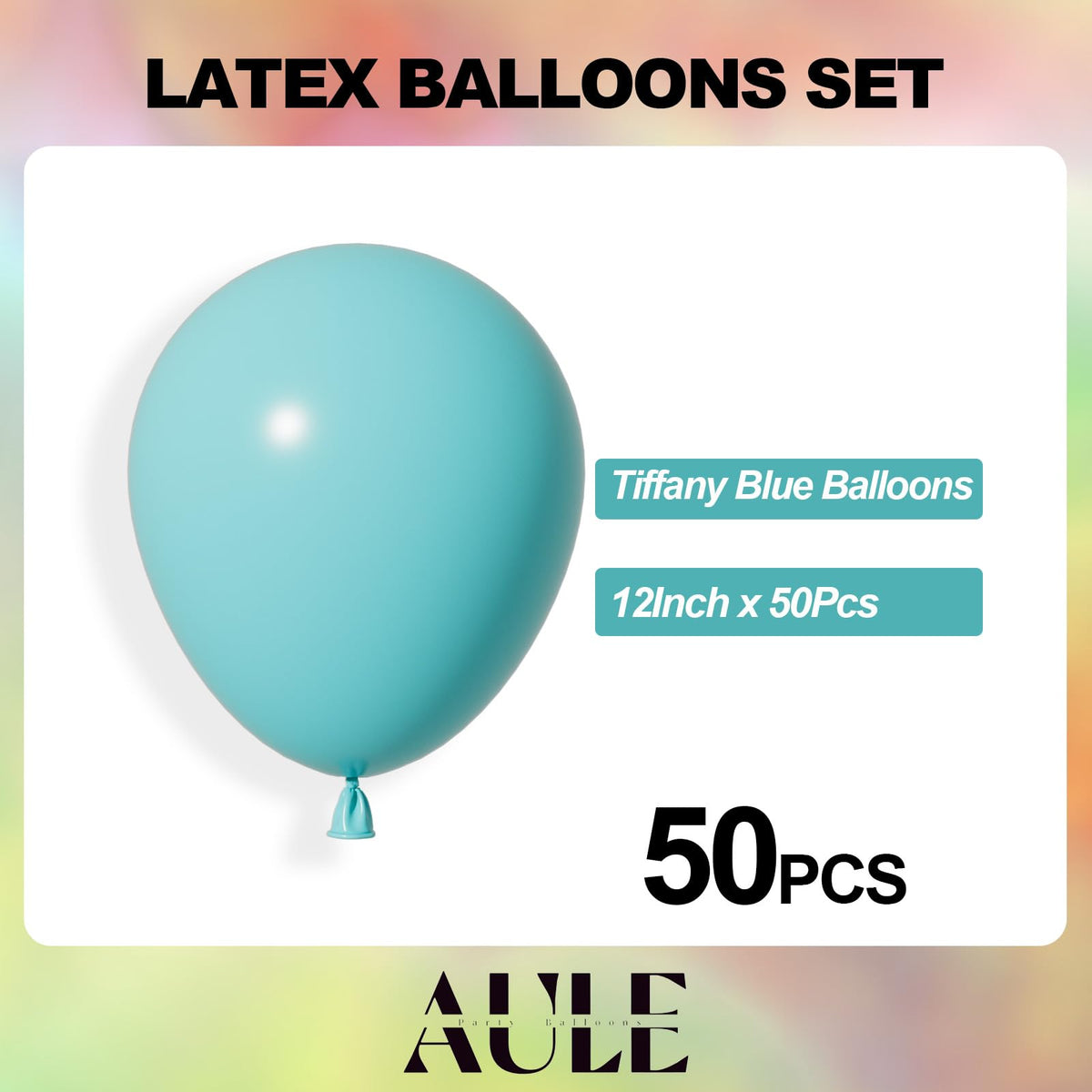 Baloane albe din latex pentru heliu 30 cm, set 50 bucăți – Alb