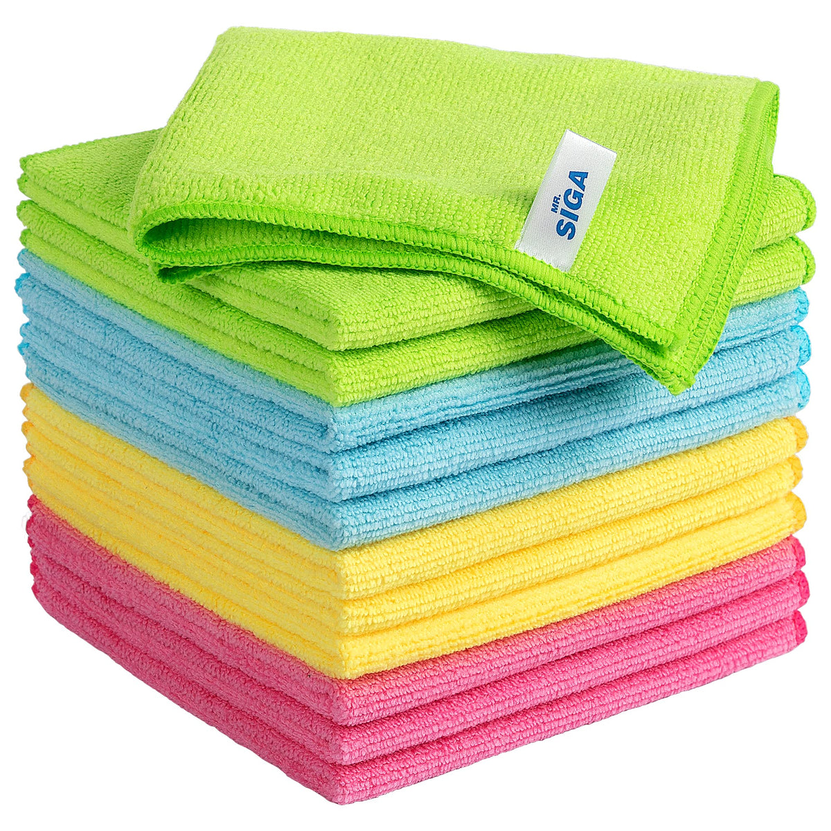 MR.SIGA Microfiber Cleaning Cloth Pack of 12 32x32cm – Blue