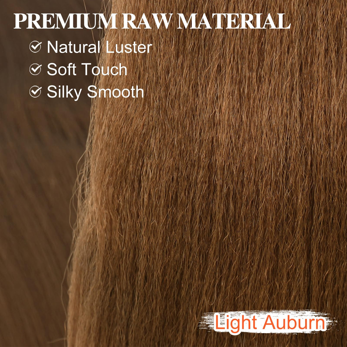 Pre Stretched Braiding Hair Auburn 26 Inch 8 Packs – 30# Light Auburn