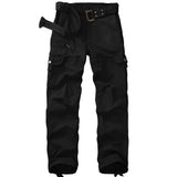 Pantaloni cargo damă din bumbac cu multiple buzunare yeyity stil militar trekking – Negru Mărimea 38