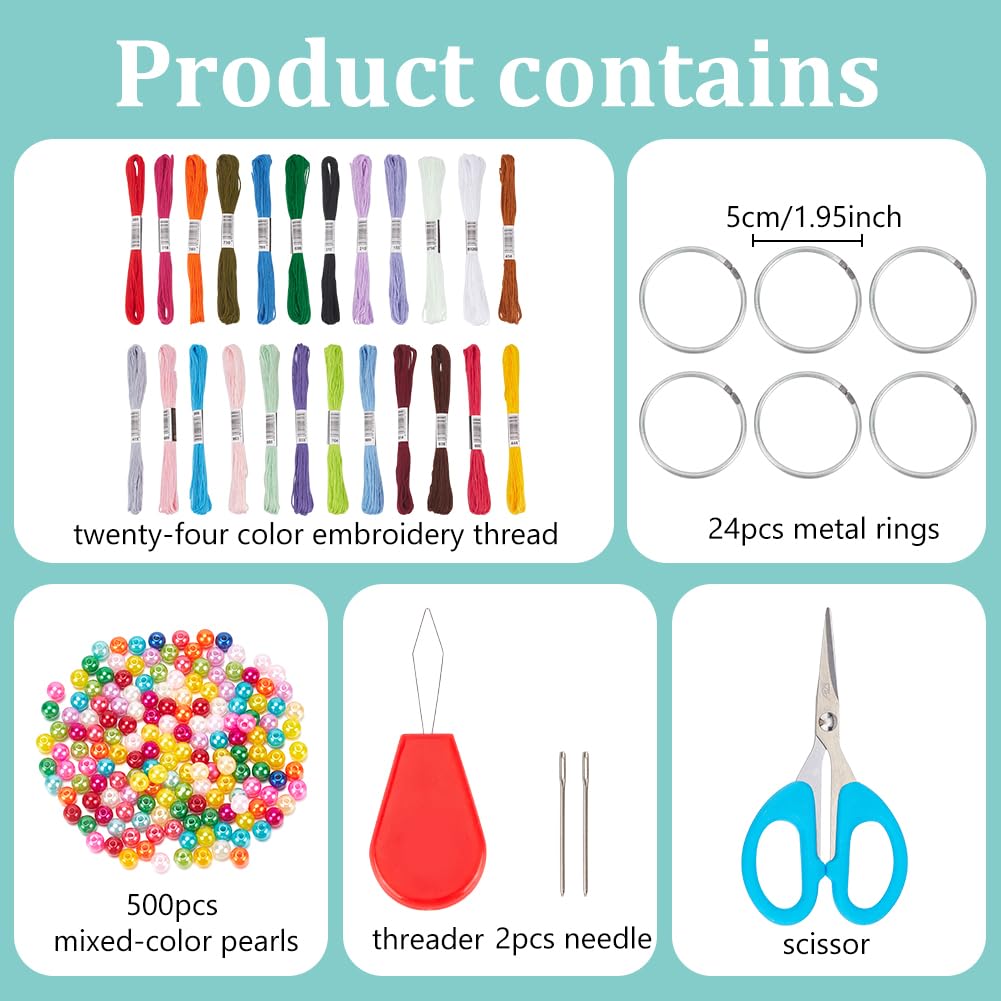 Kit creație 24 mini capcane de vise multicolore pentru dormitor, mașină sau breloc