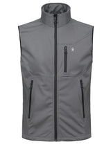 Men's Softshell Vest Windproof Lightweight for Hiking - Grey XXL