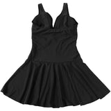 Plus Size Women's Two Piece Tankini Swimsuit with Boyshorts Tummy Control – Black 4XL