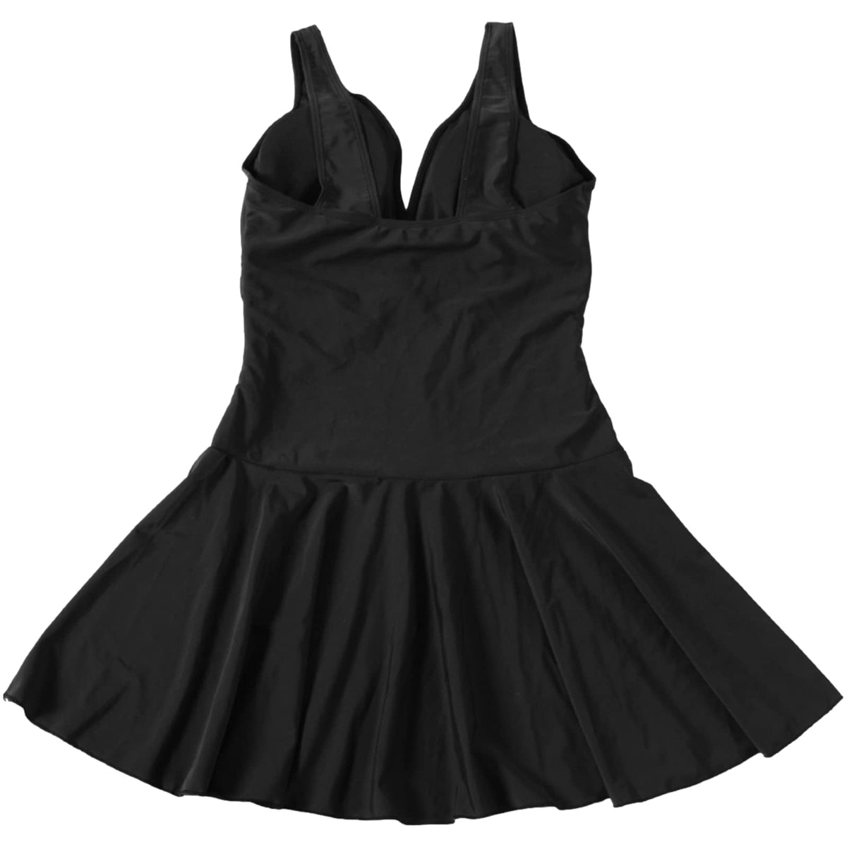 Plus Size Women's Two Piece Tankini Swimsuit with Boyshorts Tummy Control – Black 4XL