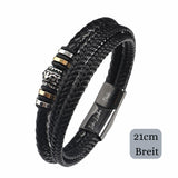 Ahnona - Son gift from mom, tiger eye, 18th birthday boy, to my son, case boy, trainee gift, vegan leather, encouraging gift (leather bracelet from mom)