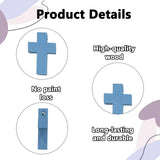 Wooden Cross Charms 50pc Natural Crucifix Pendants for Communion & Easter – Natural