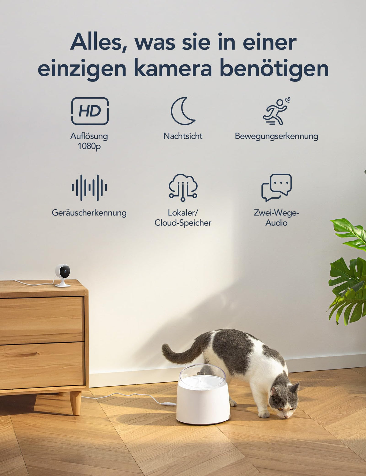 GNCC GC3 Indoor WiFi Security Camera Kit 1080P – Night Vision, Motion Detection, Alexa Compatible