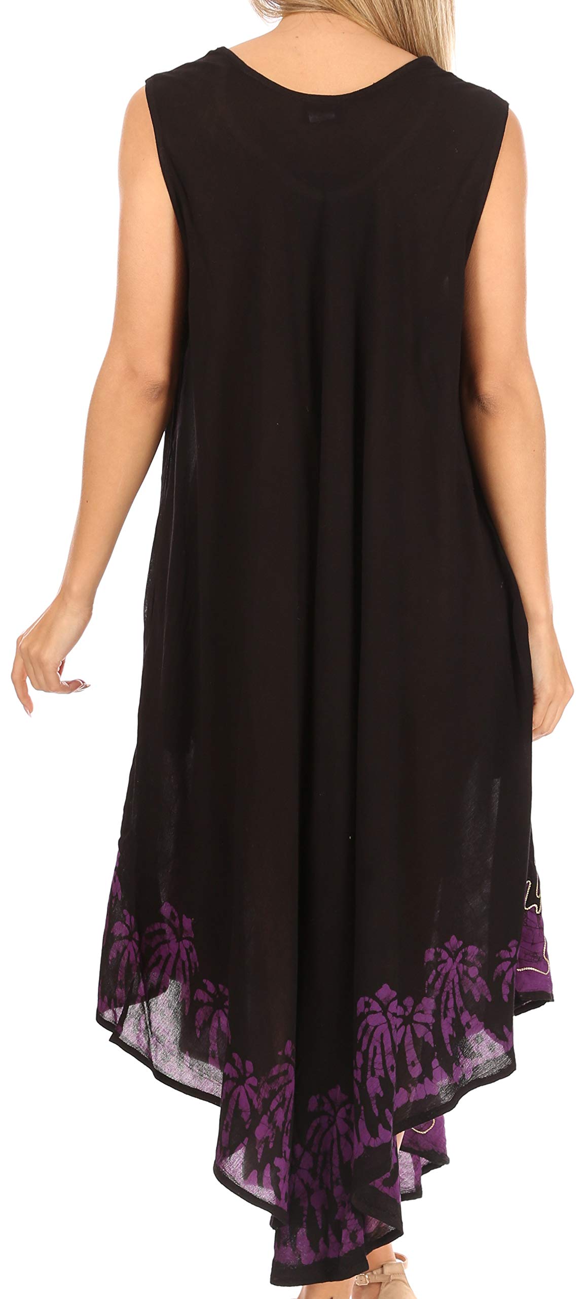Sakkas Sundari Kaftan Dress Cover-Up – Aubergine One Size