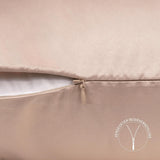 Fețe de pernă satinate fine aspect mătăsos cu fermoar 40x60 cm, set 2 bucăți – Gri-Bej Taupe