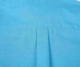 Boys' Short-Sleeve School Shirt Button Placket Casual – Ocean Blue 12