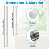 Bare telescopice extensibile cu arc fără găurire 30–50 cm, set 4 bucăți