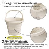 Collapsible Foldable Bucket 10L PP+TPR Space-saving – Cream