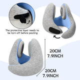 Cervical Travel Pillow Memory Foam Soft Breathable with Storage Bag – With Bag