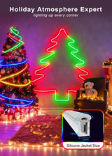 5m USB RGBIC Neon LED Strip App & Remote Music Sync Waterproof 5V Flexible – RGB