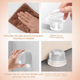 Door Stoppers Transparent 6-piece Adhesive Floor & Wall Buffers - Clear Round