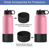 Silicone Bottle Base Sleeve 2-Pack 7cm Non-Slip for 12–24oz Bottles – Dark Grey