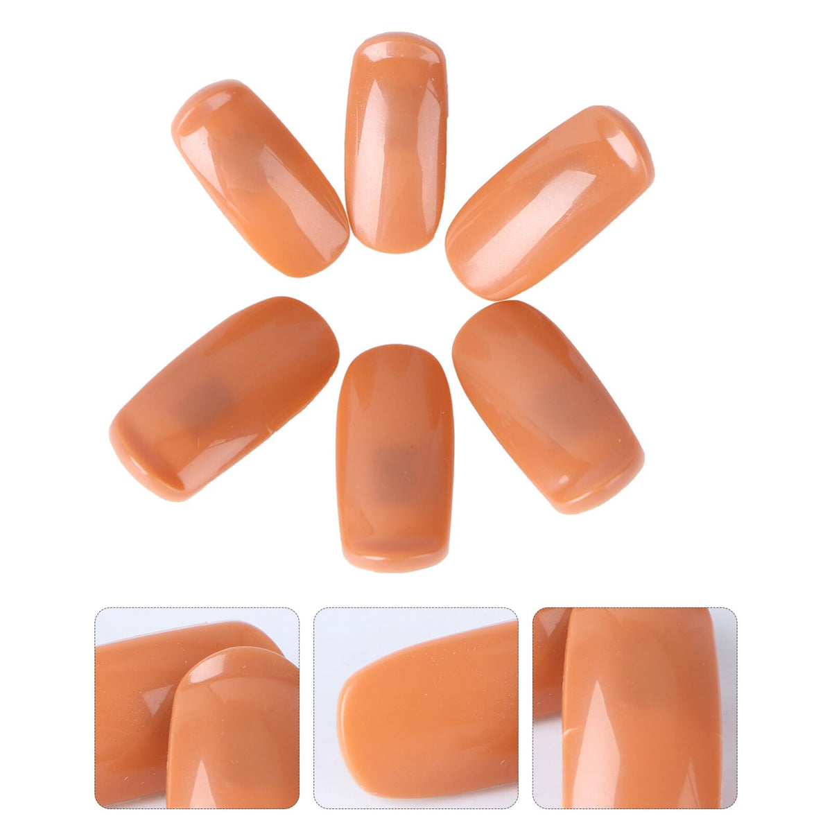 Unghii false pentru exersat manichiură tipsuri antrenament, set 200 bucăți – Natur