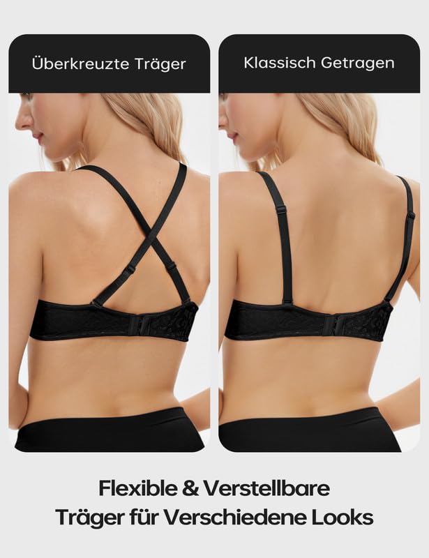 Sutien damă push-up cu armătură super căptușit Maximizer – Negru 75A