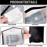 A4 Plastic Document Folders Snap Button 8-Pack – Black