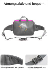 Waist Bag with Bottle Holder Sports Hip Bag Outdoor Cycling Hiking Running – Rose