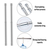 Bare telescopice extensibile pentru haine din inox pentru șifonier 33–62 cm, set 2 bucăți – Argintiu
