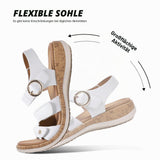Women’s Arch Support Sandals Elegant Summer Slip-On – White EU38