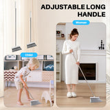 White Dustpan with Built-in Brush – Ideal for Home and Office