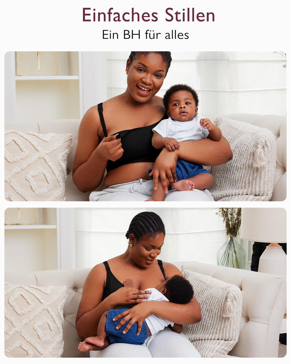 Sutien pentru alăptare și pompare hands-free fără armătură Momcozy – Negru