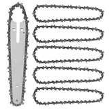 Lanțuri de schimb pentru mini drujbă pe acumulator 6 inch 39 zale pas 1/4, set 5 bucăți