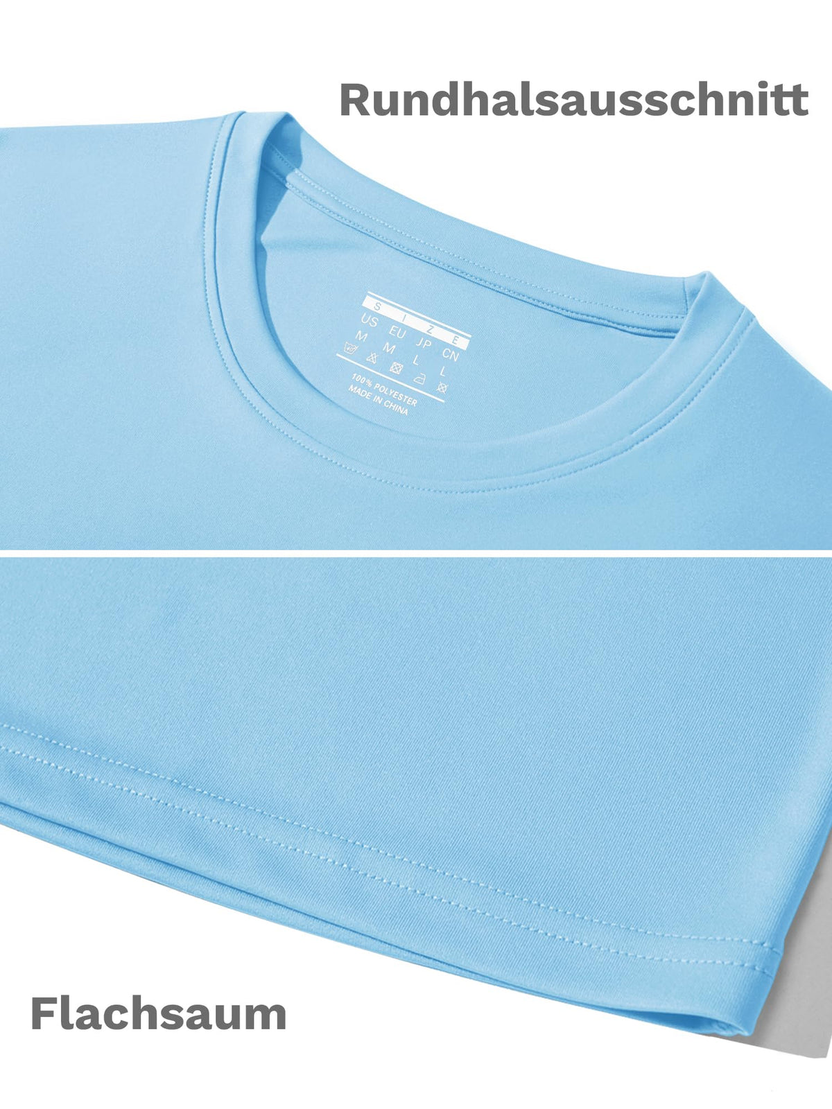 Tricou sport de alergare damă cu uscare rapidă și elastic – Albastru Cascadă 2XL