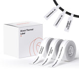Etichete termice pentru cabluri NIIMBOT compatibile D11/D110/D101, set 3 role – Alb