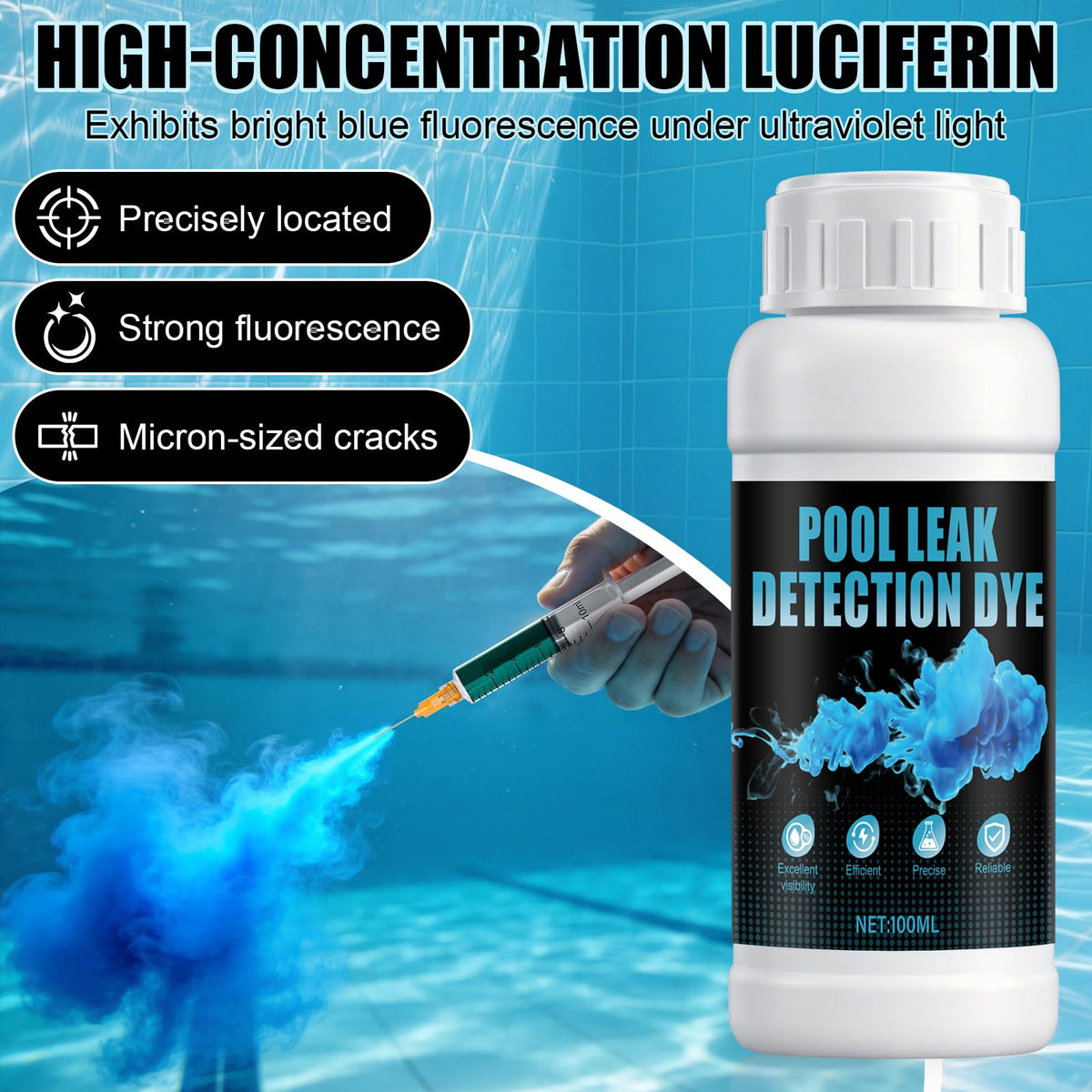 Colorant fluorescent pe bază de apă pentru detectarea scurgerilor 100ml