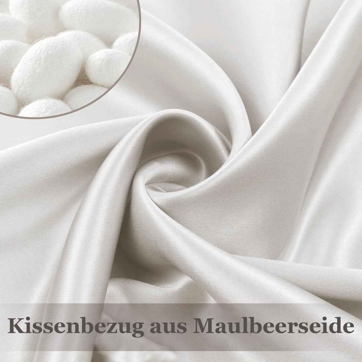 100% Mulberry Silk Pillowcase 40 x 80 cm 23 Momme with Hidden Zipper – Ivory White