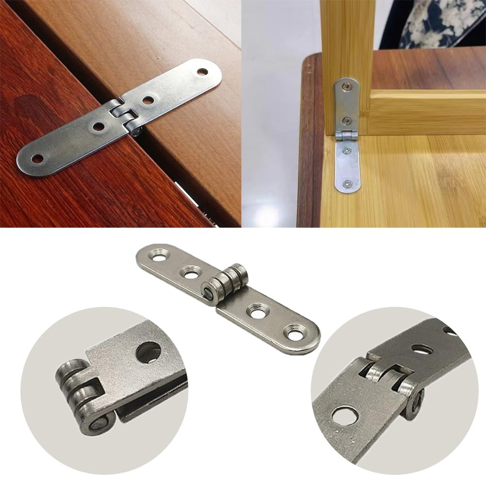 180° Folding Hinges 8pc Stainless Steel with 32 Screws – Universal