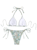 Costum de baie 2 piese triunghi cu nod și efect modelator GORGLITTER – Verde L