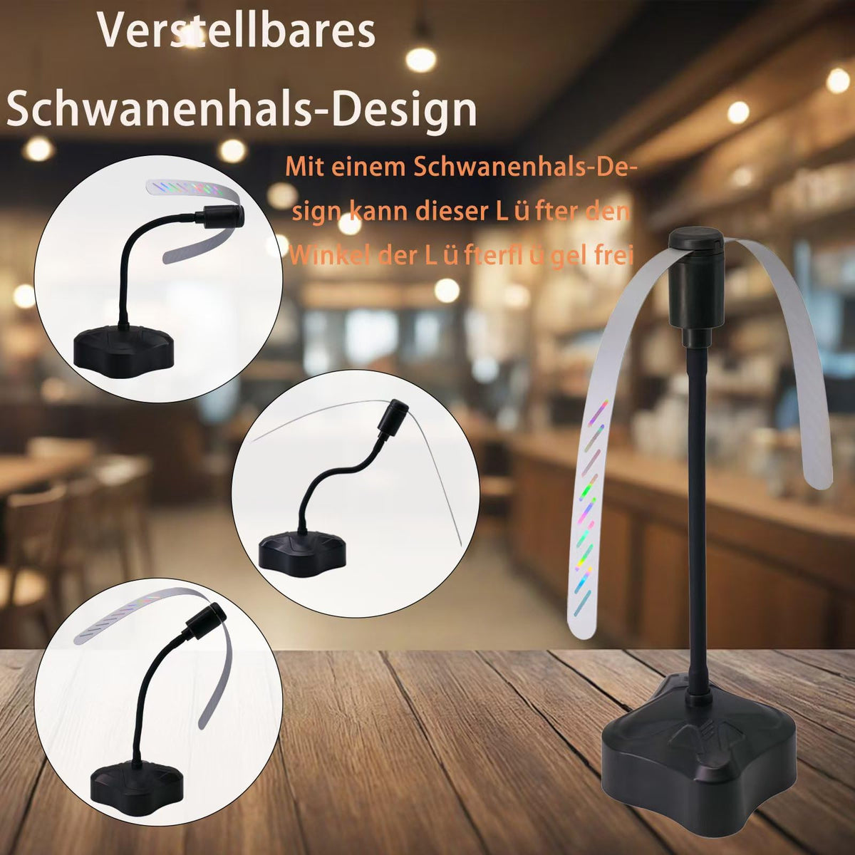 Panngu Fly Swatter - Table Fan Against Flies and Wasps, 3-Pack Mosquito Repellent Fan with 360° Silent Protection, Suitable for Tables, Grills and Outside Flaps, Lightweight.