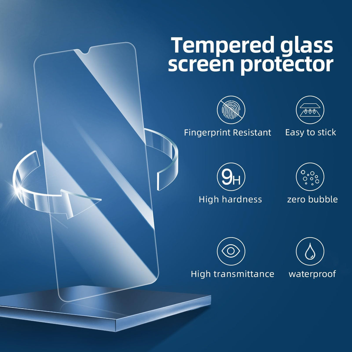 Tempered Glass Screen Protector 3-Pack 9H 0.33mm Bubble-Free – T-Mobile REVVL 6
