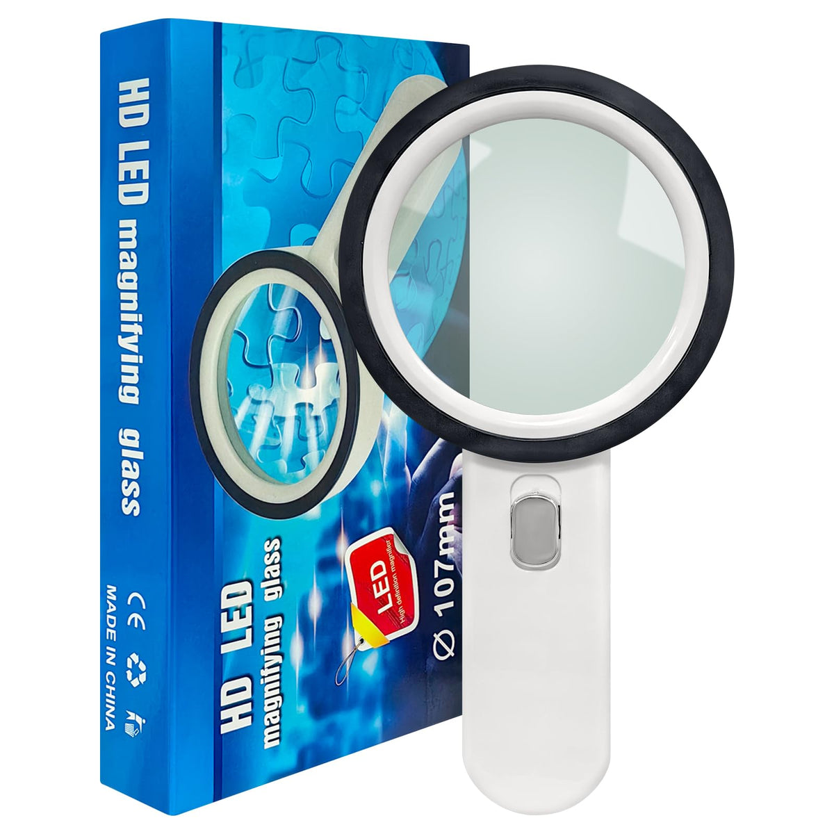 LED Handheld Magnifier with Light 30x for Reading & Inspection – 30x