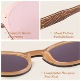 Ochelari de soare damă rotunzi mari cu lentile oglindă protecție UV400 GQUEEN