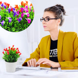 ZIOYA 4 Pieces Artificial Flowers Artificial Calla Lily Flowers Potted Artificial Flowers Artificial Plants for Indoor and Outdoor Cafe Bathroom Living Room Balcony Office Decoration