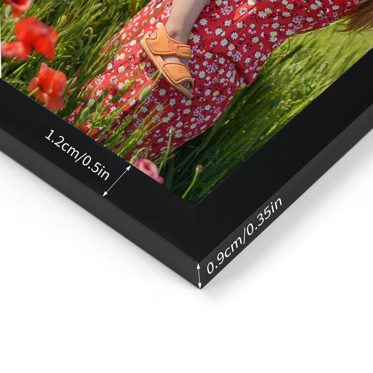 Picture Frame 20x25 cm Single, Wall & Table Mount – Black