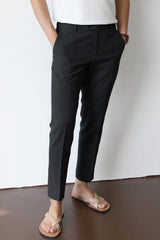 Pantaloni chino bărbați Slim Stretch lejeri – Negru 32/30