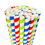 Disposable Paper Straws 9mm Thick for Smoothies 66pc – Assorted