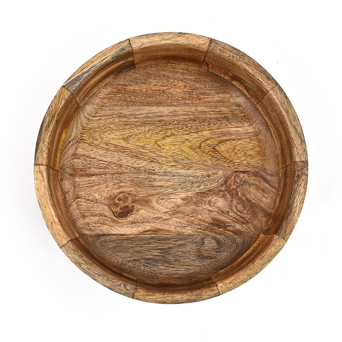 Mango Wood Serving Bowl Sleek Black Finish – 25.4x7.62cm