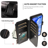 Husă tip portofel din piele cu suport carduri și folie pentru Google Pixel 9a – Negru