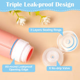 OSDUE 4 Piece Silicone Travel Bottle Set, Travel Bottles for Filling Set Travel Bottles for Shampoo, Lotion, Conditioner, Shower Gel, Travel Shampoo Container BPA-free Practical Travel Bottle Set (100ML)