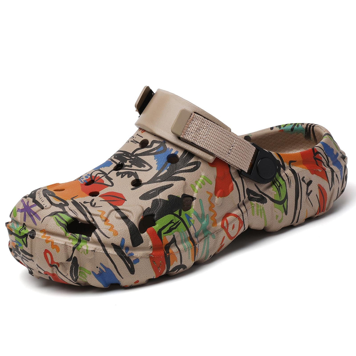 Men's Summer Clogs EVA Lightweight Breathable Non-Slip – Khaki EU43